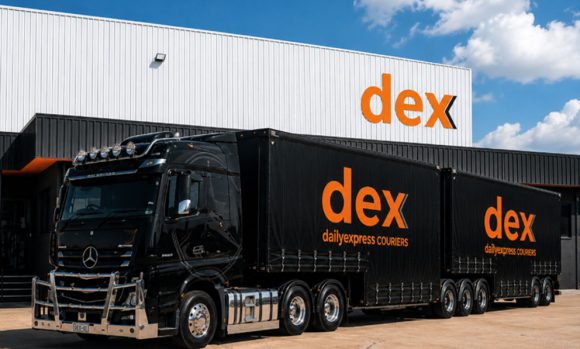 Large Semi Truck Parked in A Lot — Daily Express Couriers in Bowen, QLD